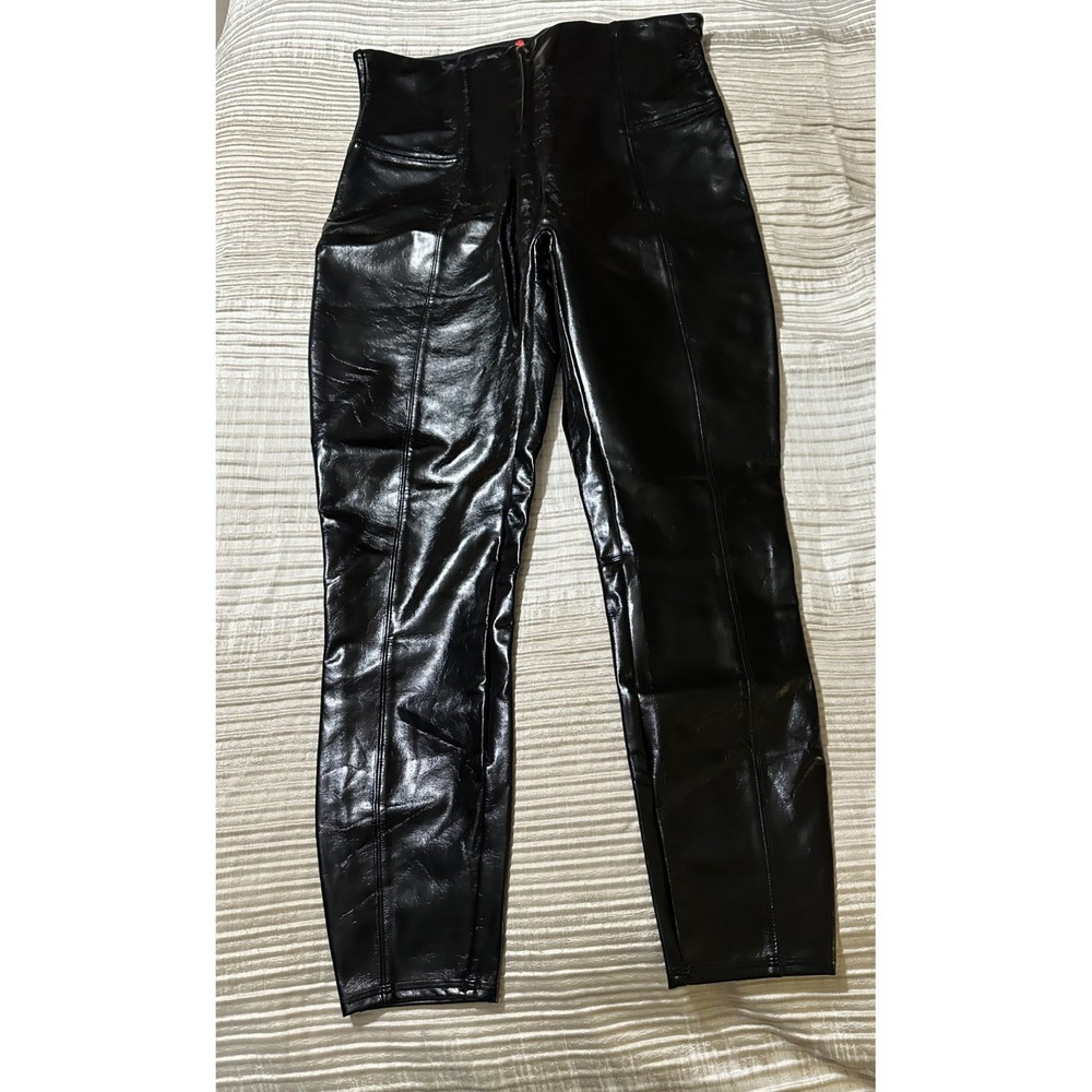Spanx Faux Patent Leather Liquid Gloss Leggings Size 1x NWOT
